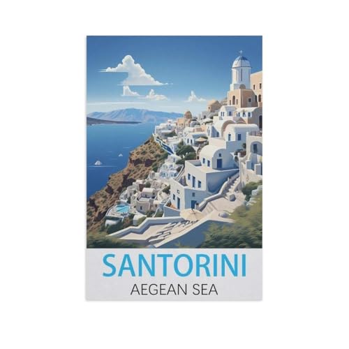 Puzzle mit 1000 Teilen, Puzzle, Santorin Ägäis, Erwachsene, Freizeit, Unterhaltung, Kinder, Lernspielzeug (50 x 70 cm) - FO64 von YYHMKBYY