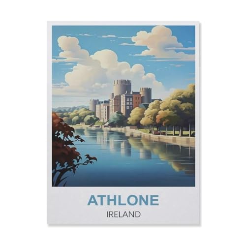 Puzzles, Athlone Irland, Erwachsene, Holzpuzzle, moderne Heimdekoration für das Wohnzimmer, 1000 Teile (75 x 50 cm) - ES14 von YYHMKBYY