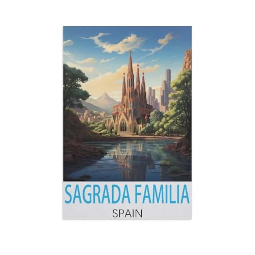 Klassisches Puzzle 3D Puzzle DIY Kit Papier Spielzeug Einzigartiges Geschenk，Sagrada Família, Spanien，Klassisches Puzzle 3D Puzzle DIY Kit Papier Spielzeug Einzigartiges Geschenk（38x26cm）-FO65 von YYHMKBYY
