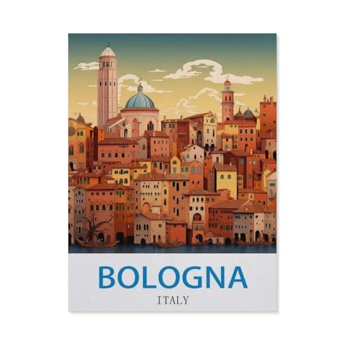 Puzzles, Bologna, Italien, Erwachsene, Holzpuzzle, moderne Heimdekoration für das Wohnzimmer, 1000 Teile (75 x 50 cm) -EE74 von YYHMKBYY
