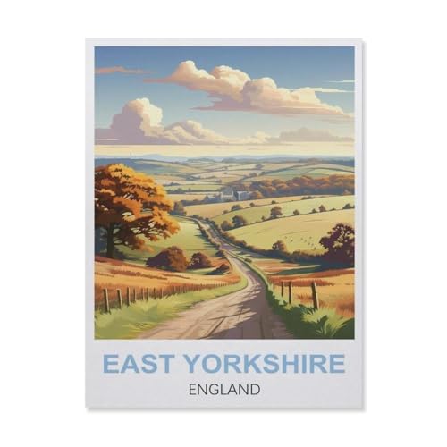 Puzzles, East Yorkshire England, 1000 Teile Puzzle, Puzzle, Lernpuzzle, intellektuell, Dekompression, Spaß, Familie, Spiel/Urlaub Weihnachten (75 x 50 cm) - ET56 von YYHMKBYY