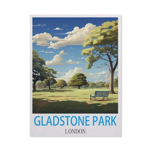 Puzzles, Gladstone Park, London, Erwachsene, Holzpuzzle, moderne Heimdekoration für das Wohnzimmer, 1000 Stück (75 x 50 cm), -DL4 von YYHMKBYY