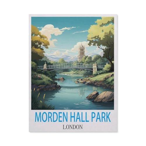 Puzzles, Morden Hall Park, aus Holz, Foto, moderne Heimdekoration für Wohnzimmer, Büro, 1000 Stück (75 x 50 cm) - DL1 von YYHMKBYY