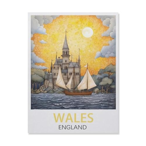 Puzzles, Wales, England, Erwachsene, Holzpuzzle, moderne Heimdekoration für das Wohnzimmer, 1000 Teile (75 x 50 cm) - DR64 von YYHMKBYY