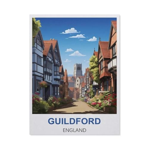 Puzzles 1000 Papierpuzzle, Guildford, England, Basteln, kreatives Puzzle, Geschenke, Lernspiele, Brain Challenge Puzzle (50 x 70 cm) -DJ1 von YYHMKBYY