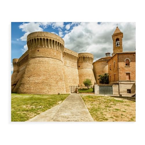 Puzzles 1000 Stück，Burg von Urbisaglia，Spielzeug Zur Stressreduktion Für Familien Puzzle - Personalisierte Herausforderungs-Spielzeuge Für Erwachsene（50x70cm）-AX44 von YYHMKBYY