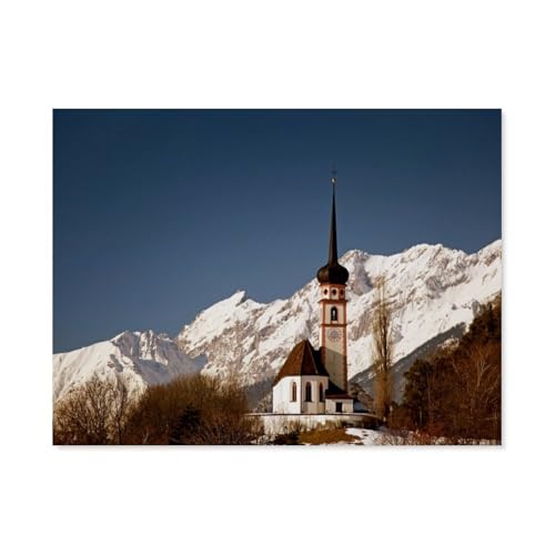 Puzzles 1000 Stück，Inntal Kirche St. Georg，Spielzeug Zur Stressreduktion Für Familien Puzzle - Personalisierte Herausforderungs-Spielzeuge Für Erwachsene（38x26cm）-AY91 von YYHMKBYY