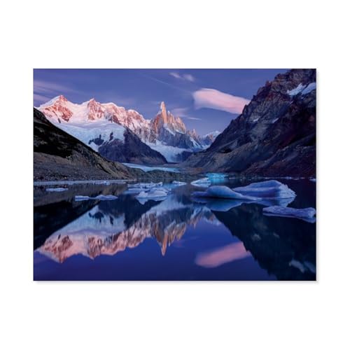 Puzzles 1000 Stück，Laguna Torre mit Cerro Torre，Spielzeug Zur Stressreduktion Für Familien Puzzle - Personalisierte Herausforderungs-Spielzeuge Für Erwachsene（38x26cm）-AY28 von YYHMKBYY