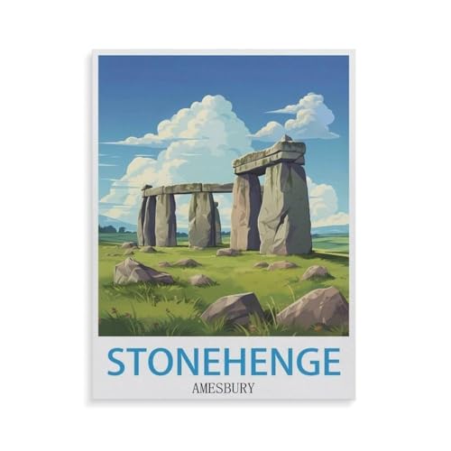 Puzzles 1000 Stück，Stonehenge Amesbury，Spielzeug Zur Stressreduktion Für Familien Puzzle - Personalisierte Herausforderungs-Spielzeuge Für Erwachsene（75x50cm）-GR9 von YYHMKBYY