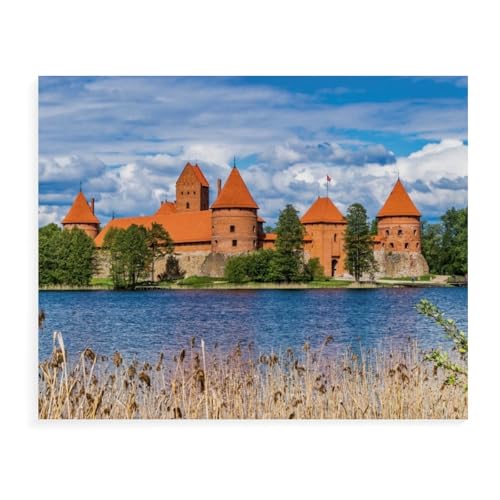Puzzles 1000 Stück，Wasserburg Trakai, Litauen，Spielzeug Zur Stressreduktion Für Familien Puzzle - Personalisierte Herausforderungs-Spielzeuge Für Erwachsene（38x26cm）-AX23 von YYHMKBYY