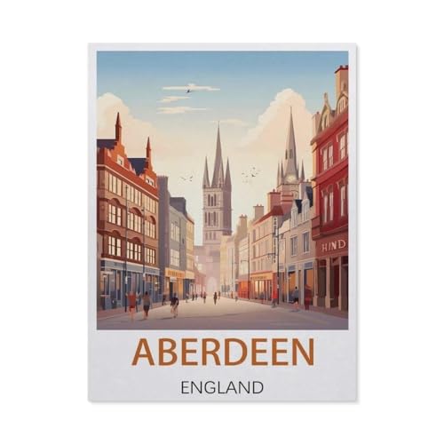 Puzzles 1000 Stück Holz Montage Bild，Aberdeen Schottland，Erwachsene Spiele Lernspielzeug（75x50cm）-EX49 von YYHMKBYY