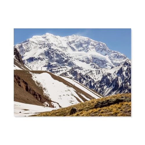 Puzzles 1000 Stück Holz Montage Bild，Aconcagua - höchster Berg Amerikas，Erwachsene Spiele Lernspielzeug（75x50cm）-AT51 von YYHMKBYY