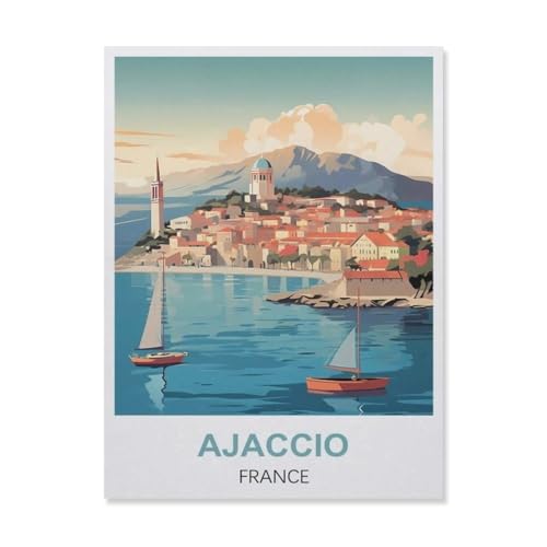 Puzzles 1000 Stück Holz Montage Bild，Ajaccio Frankreich，Erwachsene Spiele Lernspielzeug（75x50cm）-EQ25 von YYHMKBYY