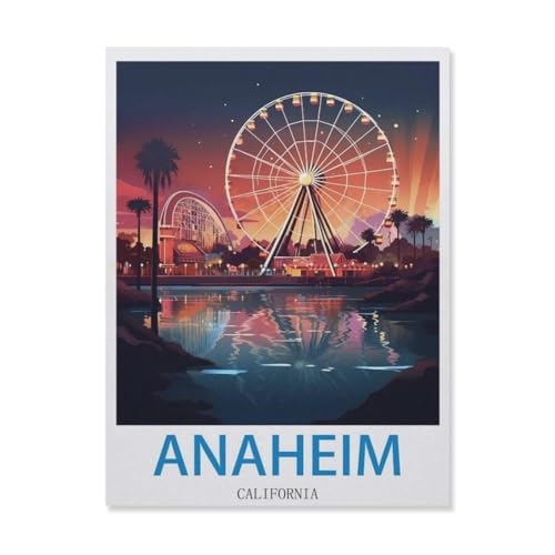 Puzzles 1000 Stück Holz Montage Bild，Anaheim, Kalifornien，Erwachsene Spiele Lernspielzeug（75x50cm）-EH23 von YYHMKBYY