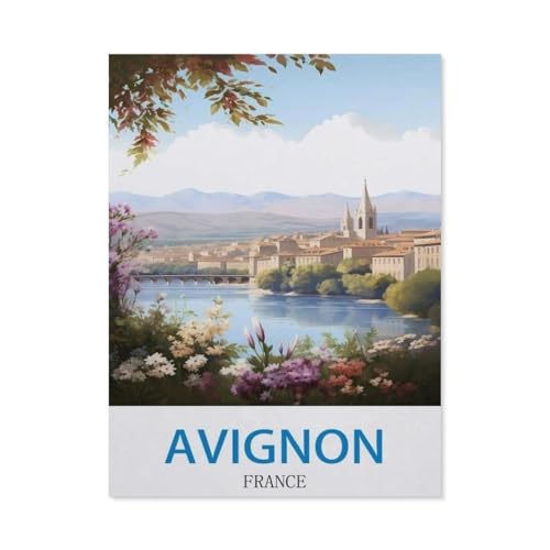 Puzzles 1000 Stück Holz Montage Bild，Avignon, Frankreich，Erwachsene Spiele Lernspielzeug（75x50cm）-EA73 von YYHMKBYY