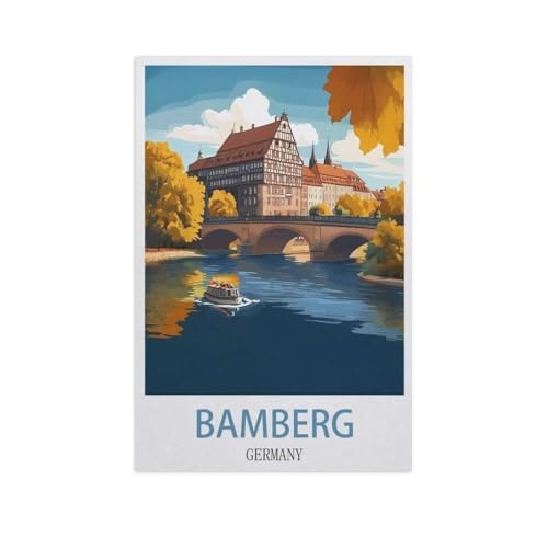 Puzzles 1000 Stück Holz Montage Bild，Bamberg, Deutschland，Erwachsene Spiele Lernspielzeug（75x50cm）-FY62 von YYHMKBYY