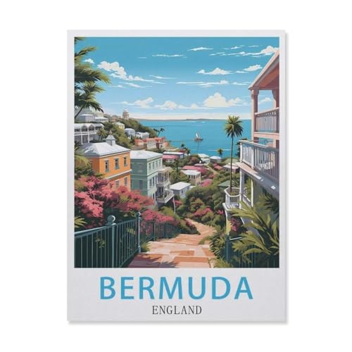 Puzzles 1000 Stück Holz Montage Bild，Bermuda, England，Erwachsene Spiele Lernspielzeug（75x50cm）-DQ48 von YYHMKBYY