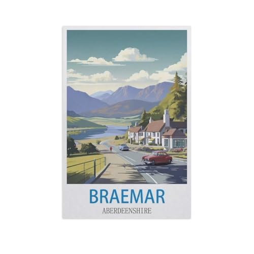 Puzzles 1000 Stück Holz Montage Bild，Braemar, Aberdeenshire，Erwachsene Spiele Lernspielzeug（75x50cm）-FX89 von YYHMKBYY