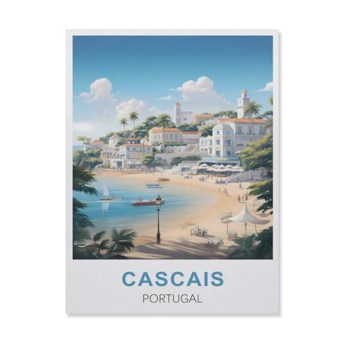 Puzzles 1000 Stück Holz Montage Bild，Cascais Portugal，Erwachsene Spiele Lernspielzeug（75x50cm）-FE82 von YYHMKBYY