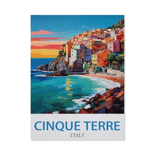 Puzzles 1000 Stück Holz Montage Bild，Cinque Terre, Italien，Erwachsene Spiele Lernspielzeug（75x50cm）-CO62 von YYHMKBYY
