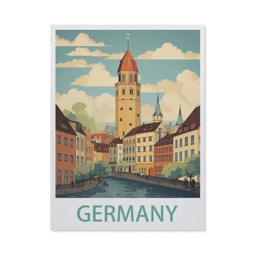 Puzzles 1000 Stück Holz Montage Bild，Deutschland，Filmplakat Für Erwachsene Spiele Lernspielzeug（75x50cm）-DJ90 von YYHMKBYY