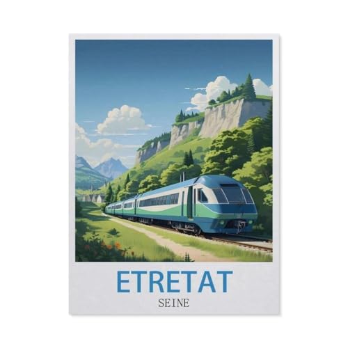 Puzzles 1000 Stück Holz Montage Bild，Etretat Seine，Erwachsene Spiele Lernspielzeug（75x50cm）-GO1 von YYHMKBYY