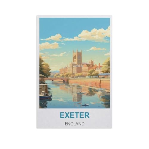 Puzzles 1000 Stück Holz Montage Bild，Exeter, England，Filmplakat Für Erwachsene Spiele Lernspielzeug（75x50cm）-GI16 von YYHMKBYY