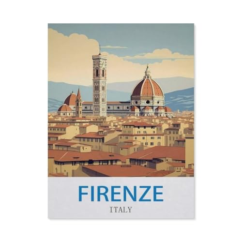 Puzzles 1000 Stück Holz Montage Bild，Florenz, Italien，Filmplakat Für Erwachsene Spiele Lernspielzeug（75x50cm）-CO64 von YYHMKBYY
