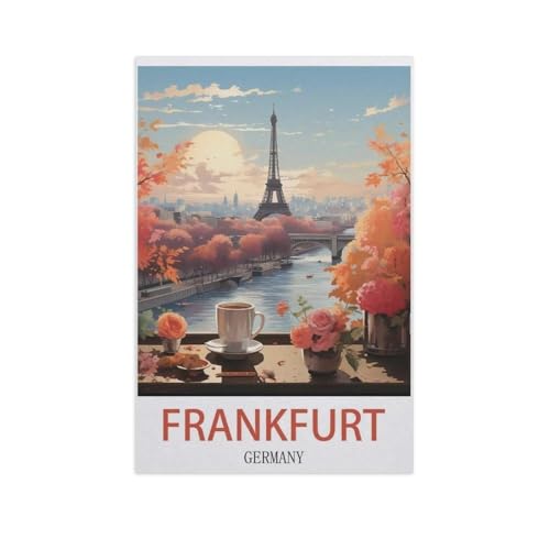 Puzzles 1000 Stück Holz Montage Bild，Frankfurt, Deutschland，Filmplakat Für Erwachsene Spiele Lernspielzeug（75x50cm）-AN69 von YYHMKBYY