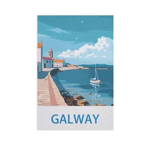 Puzzles 1000 Stück Holz Montage Bild，Galway，Filmplakat Für Erwachsene Spiele Lernspielzeug（75x50cm）-GC29 von YYHMKBYY
