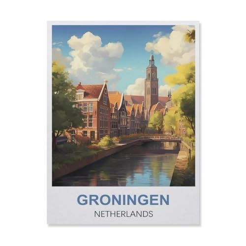 Puzzles 1000 Stück Holz Montage Bild，Groningen Niederlande，Erwachsene Spiele Lernspielzeug（75x50cm）-ER71 von YYHMKBYY