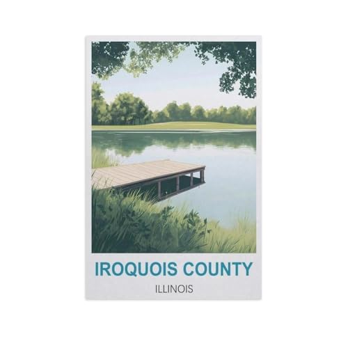 Puzzles 1000 Stück Holz Montage Bild，Iroquois County, Illinois，Erwachsene Spiele Lernspielzeug（75x50cm）-GH41 von YYHMKBYY