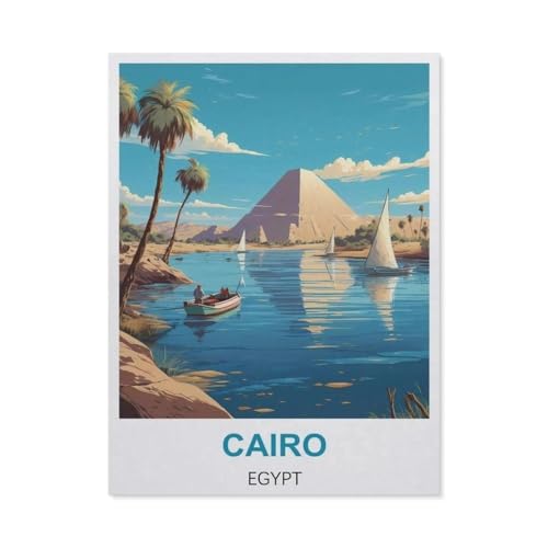 Puzzles 1000 Stück Holz Montage Bild，Kairo, Ägypten，Erwachsene Spiele Lernspielzeug（75x50cm）-BI35 von YYHMKBYY