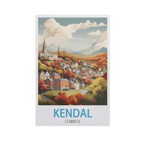 Puzzles 1000 Stück Holz Montage Bild，Kendal Cumbria，Filmplakat Für Erwachsene Spiele Lernspielzeug（75x50cm）-GK38 von YYHMKBYY
