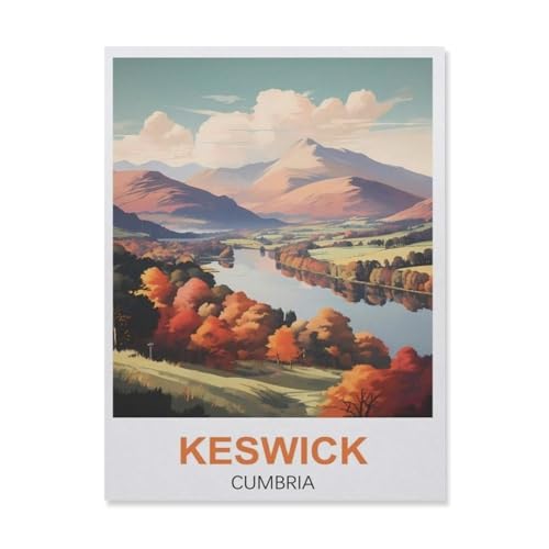 Puzzles 1000 Stück Holz Montage Bild，Keswick Cumbria，Erwachsene Spiele Lernspielzeug（75x50cm）-GL9 von YYHMKBYY