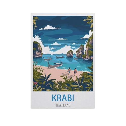 Puzzles 1000 Stück Holz Montage Bild，Krabi, Thailand，Erwachsene Spiele Lernspielzeug（75x50cm）-GF22 von YYHMKBYY