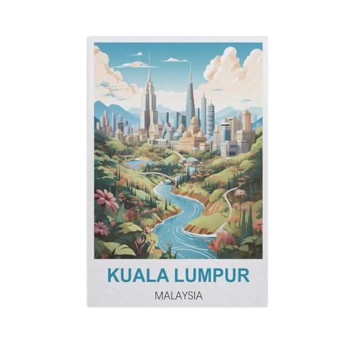 Puzzles 1000 Stück Holz Montage Bild，Kuala Lumpur, Malaysia，Erwachsene Spiele Lernspielzeug（75x50cm）-GI87 von YYHMKBYY