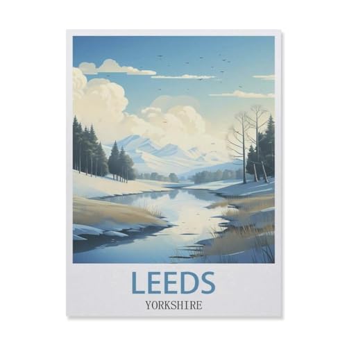 Puzzles 1000 Stück Holz Montage Bild，Leeds Yorkshire，Erwachsene Spiele Lernspielzeug（75x50cm）-FI47 von YYHMKBYY