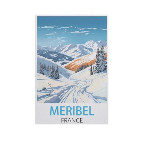 Puzzles 1000 Stück Holz Montage Bild，Meribel Frankreich，Erwachsene Spiele Lernspielzeug（75x50cm）-FS2 von YYHMKBYY