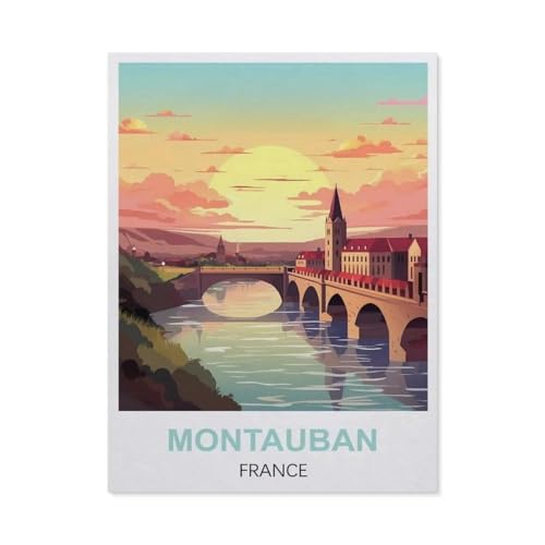Puzzles 1000 Stück Holz Montage Bild，Montauban, Frankreich，Erwachsene Spiele Lernspielzeug（75x50cm）-EM47 von YYHMKBYY