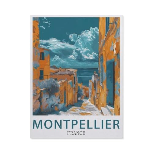 Puzzles 1000 Stück Holz Montage Bild，Montpellier Frankreich，Erwachsene Spiele Lernspielzeug（75x50cm）-AZ53 von YYHMKBYY