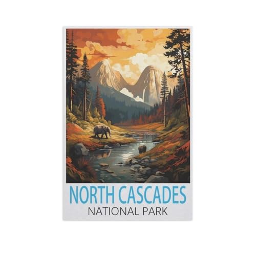 Puzzles 1000 Stück Holz Montage Bild，North Cascades Nationalpark，Erwachsene Spiele Lernspielzeug（75x50cm）-FP7 von YYHMKBYY