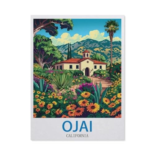 Puzzles 1000 Stück Holz Montage Bild，Ojai, Kalifornien，Erwachsene Spiele Lernspielzeug（75x50cm）-EC12 von YYHMKBYY
