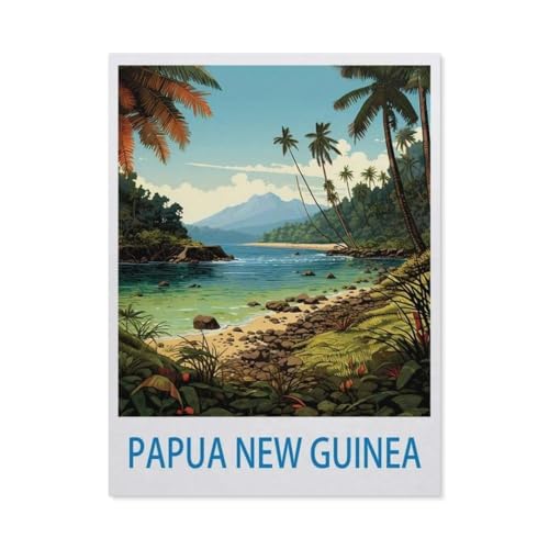 Puzzles 1000 Stück Holz Montage Bild，Papua-Neuguinea，Erwachsene Spiele Lernspielzeug（75x50cm）-CM40 von YYHMKBYY