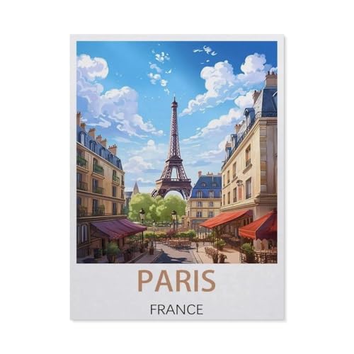 Puzzles 1000 Stück Holz Montage Bild，Paris Frankreich，Filmplakat Für Erwachsene Spiele Lernspielzeug（75x50cm）-EY24 von YYHMKBYY
