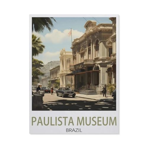 Puzzles 1000 Stück Holz Montage Bild，Paulista Museum, Brasilien，Erwachsene Spiele Lernspielzeug（75x50cm）-BB75 von YYHMKBYY