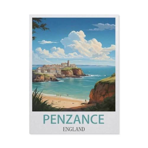 Puzzles 1000 Stück Holz Montage Bild，Penzance England，Erwachsene Spiele Lernspielzeug（75x50cm）-AC77 von YYHMKBYY