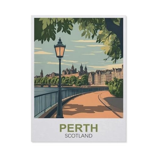 Puzzles 1000 Stück Holz Montage Bild，Perth Schottland，Erwachsene Spiele Lernspielzeug（75x50cm）-FB14 von YYHMKBYY