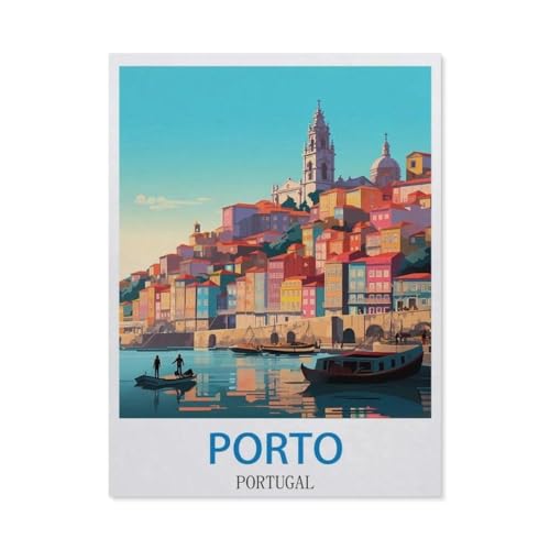 Puzzles 1000 Stück Holz Montage Bild，Porto, Portugal，Erwachsene Spiele Lernspielzeug（75x50cm）-CN13 von YYHMKBYY