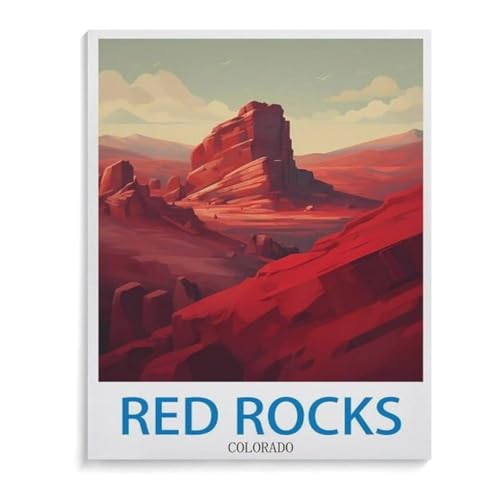 Puzzles 1000 Stück Holz Montage Bild，Rote Felsen Colorado，Filmplakat Für Erwachsene Spiele Lernspielzeug（75x50cm）-L7 von YYHMKBYY